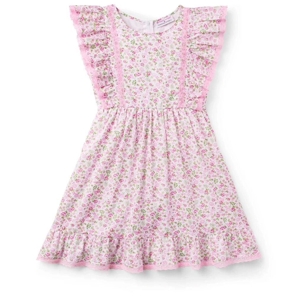 American Girl x LoveShackFancy Pink Floral Lace Ruffle Dress Cottagecore